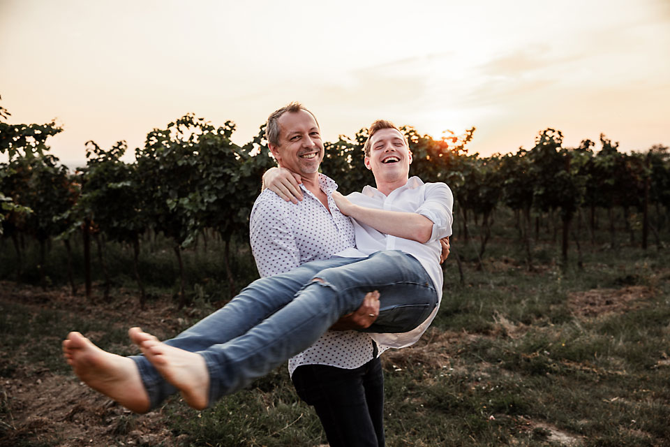 Weingut Ernst Semmler - Familie im Weingarten